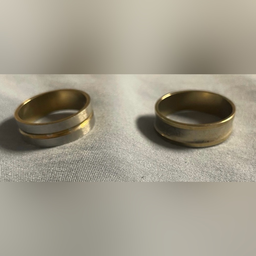 Gold and Silver Band Rings